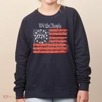 We The People American Flag Constitution Women's Sweatshirt thumb 0