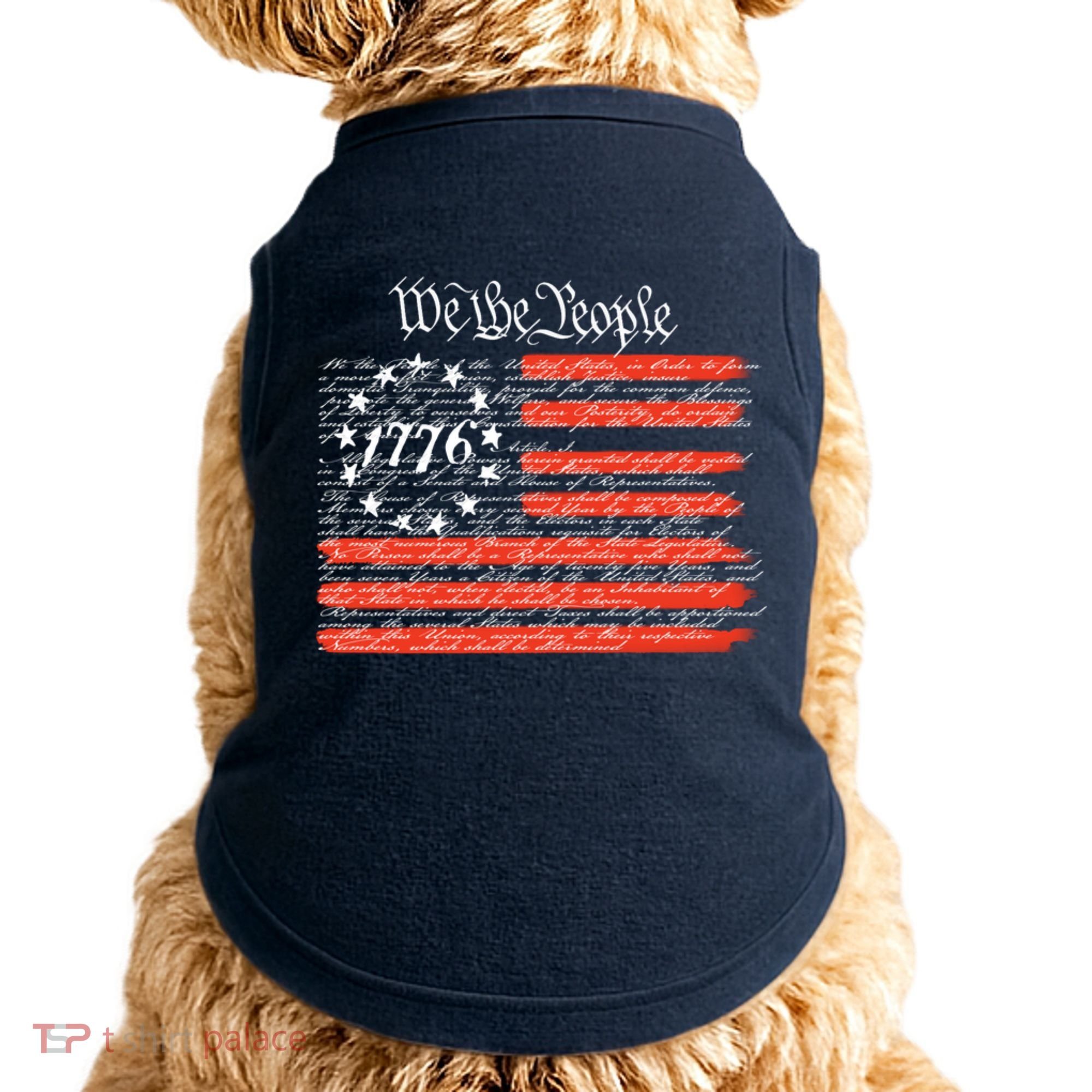 We The People American Flag Constitution Doggie Tank