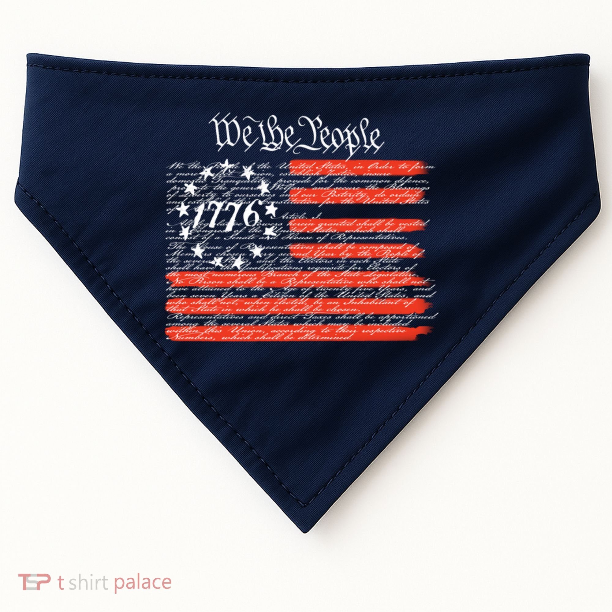 We The People American Flag Constitution USA-Made Doggie Bandana