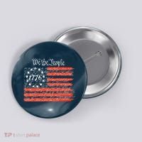 We The People American Flag Constitution Button thumb 0