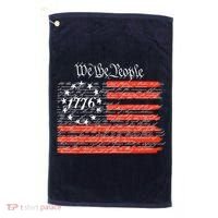 We The People American Flag Constitution Golf Towel thumb 0
