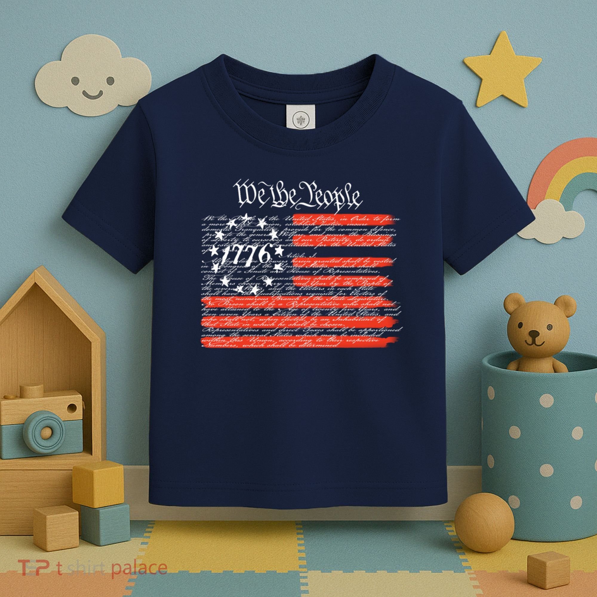 We The People American Flag Constitution Toddler T-Shirt