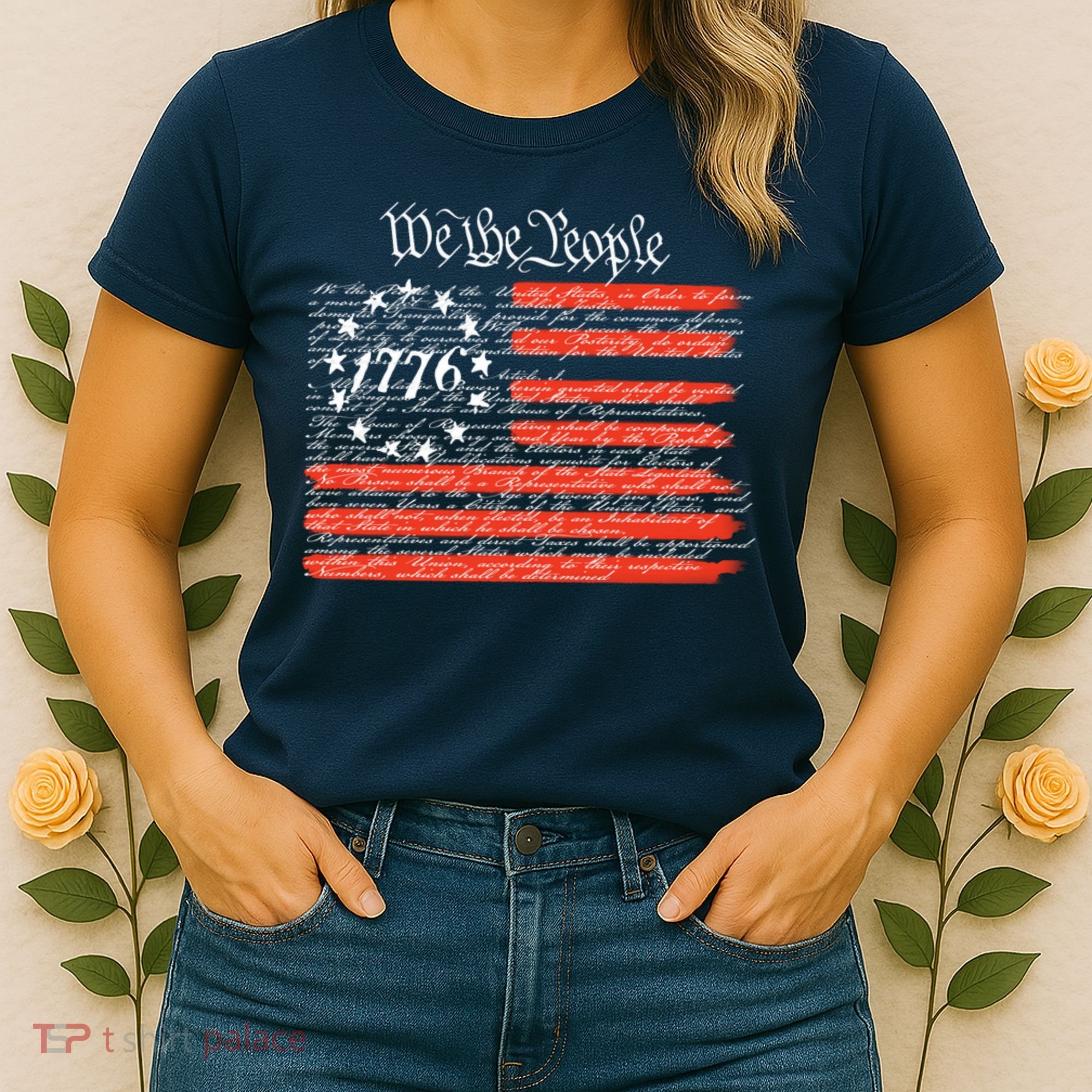 We The People American Flag Constitution Women's T-Shirt