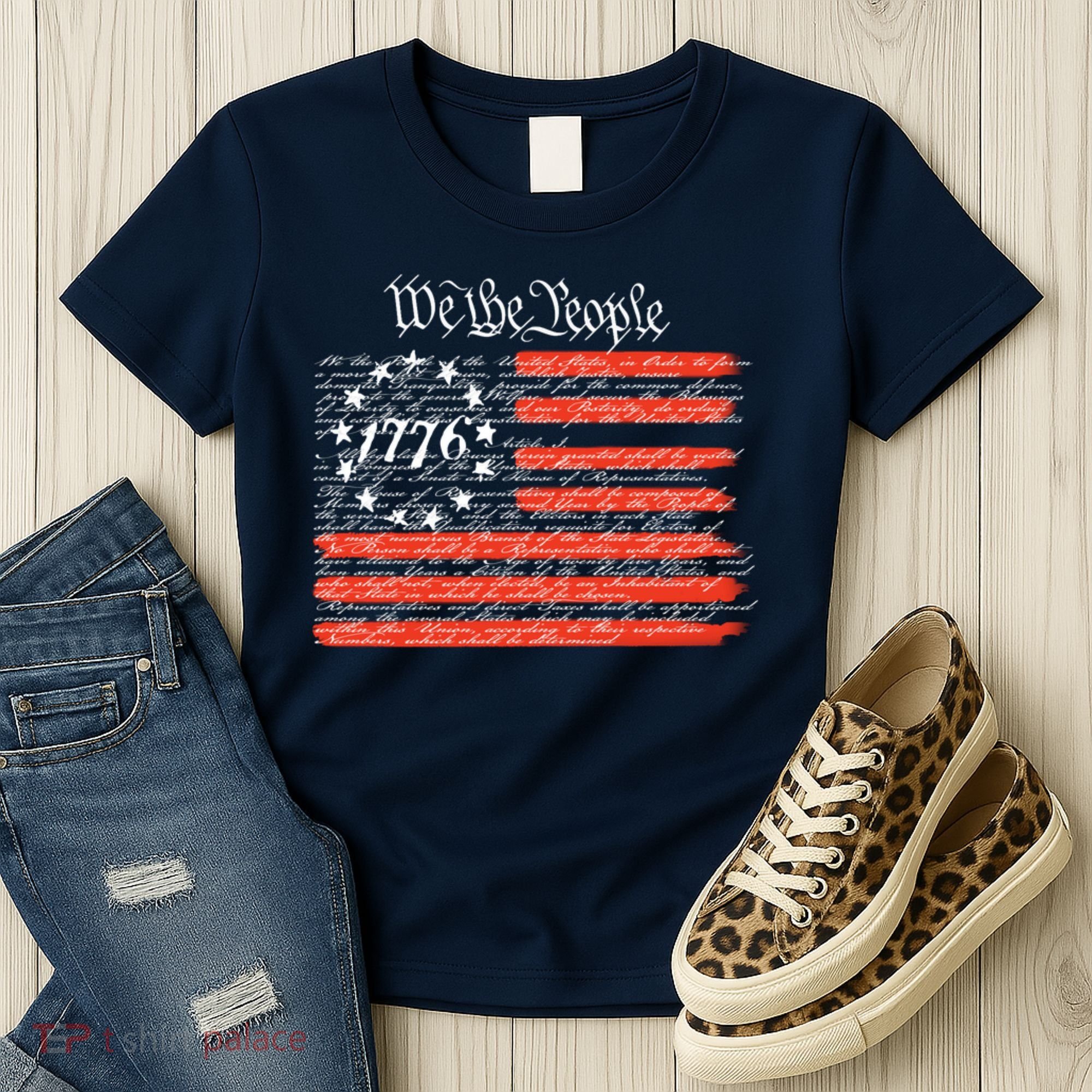We The People American Flag Constitution Women's T-Shirt