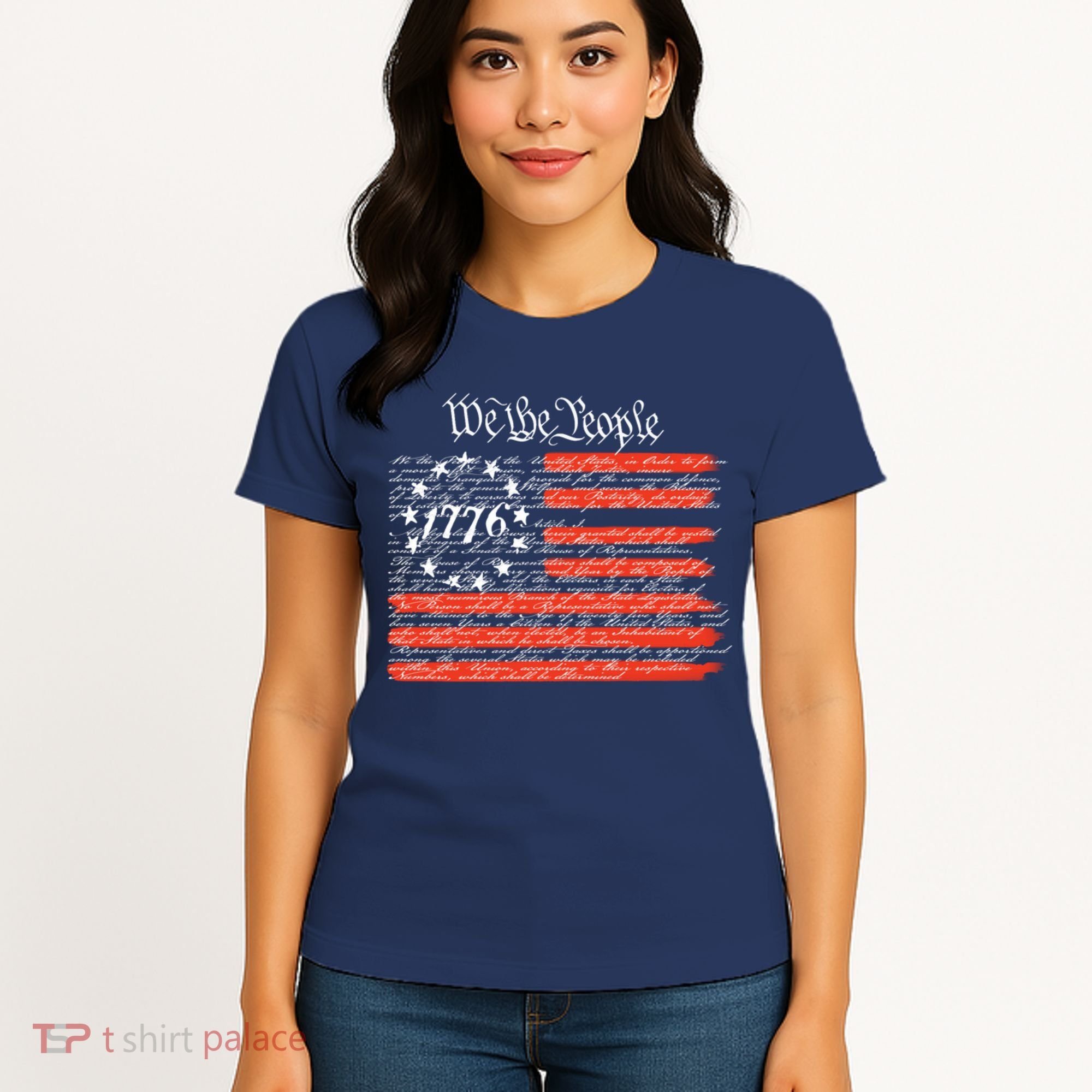 We The People American Flag Constitution Women's T-Shirt