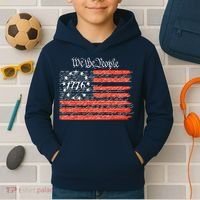 We The People American Flag Constitution Kids Hoodie thumb 2