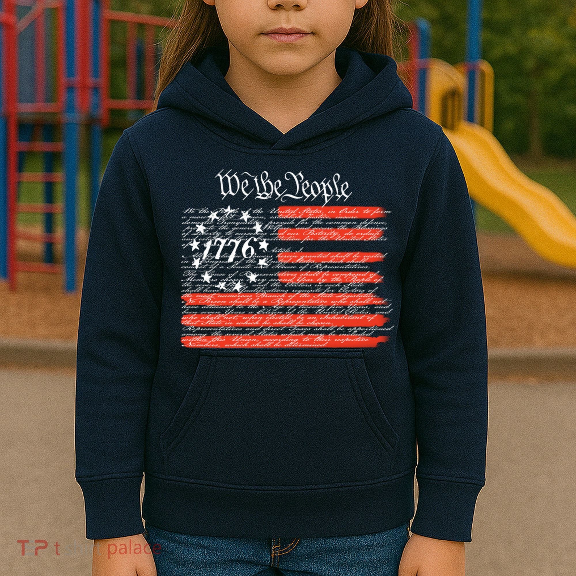 We The People American Flag Constitution Kids Hoodie