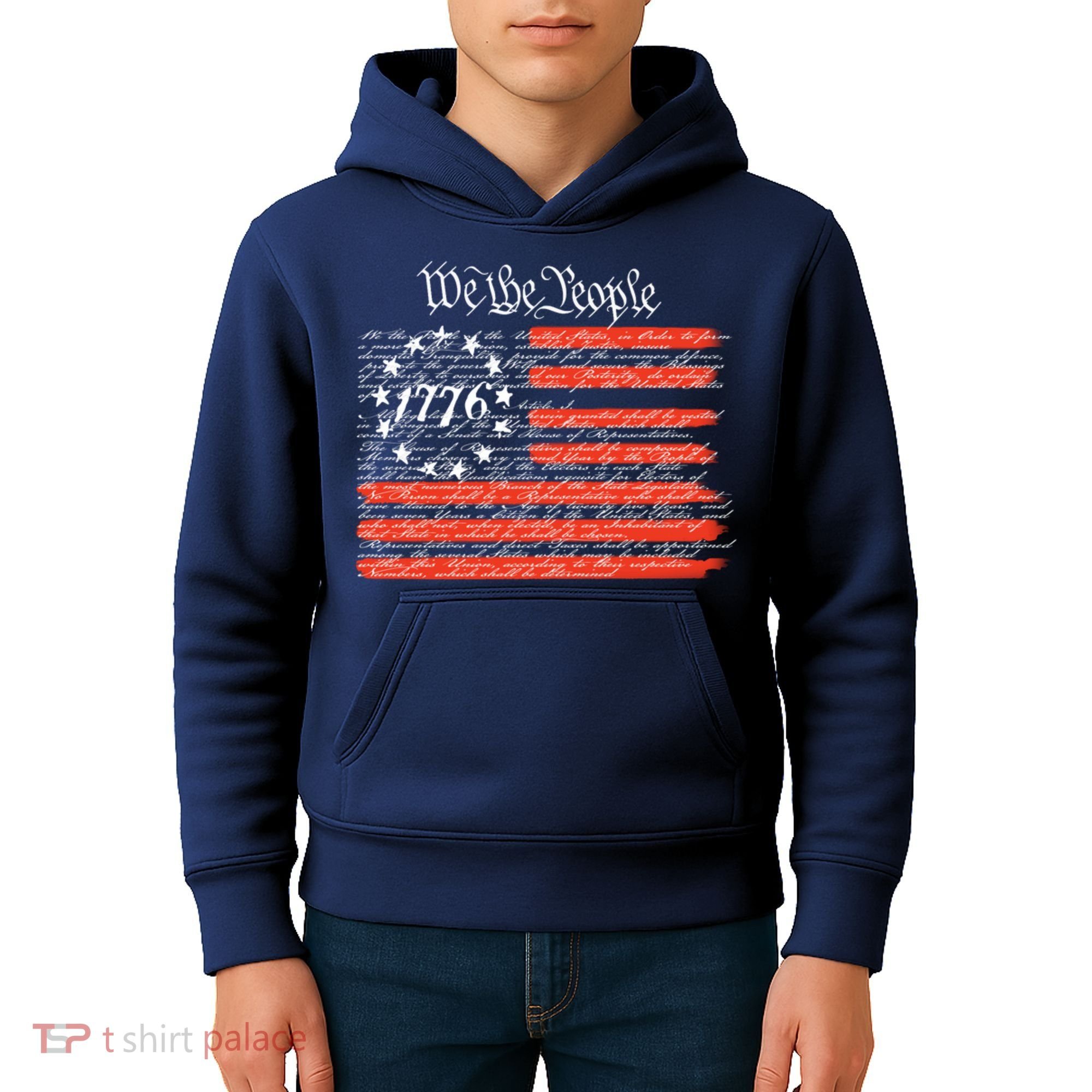 We The People American Flag Constitution Kids Hoodie