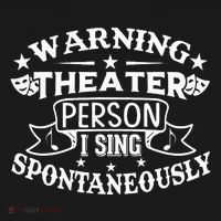 Warning Theater Person I Sing Spontaneously Theatre Quote Women's Hoodie thumb 2
