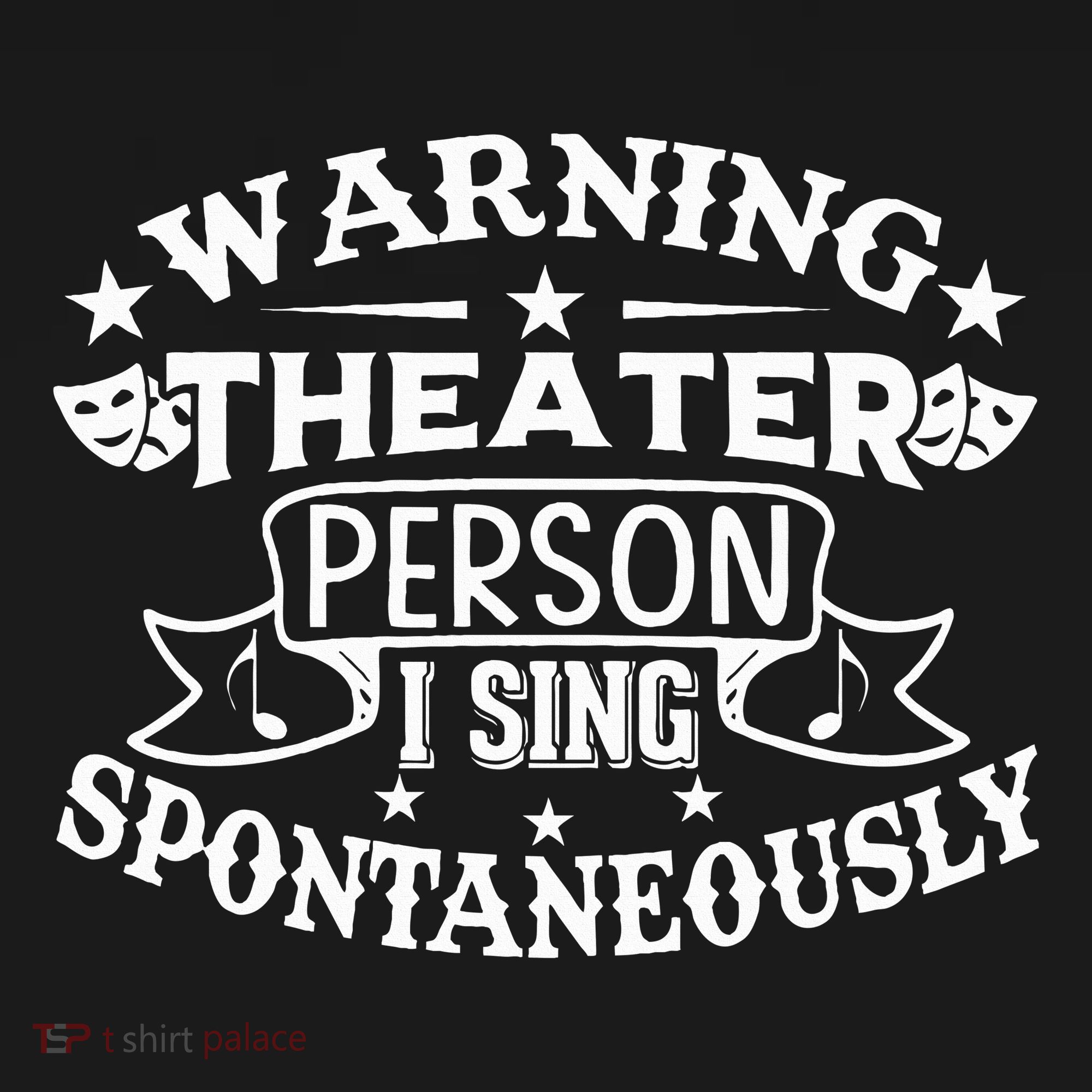 Warning Theater Person I Sing Spontaneously Theatre Quote Women's Hoodie