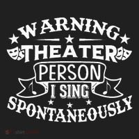 Warning Theater Person I Sing Spontaneously Theatre Quote Golf Towel thumb 3