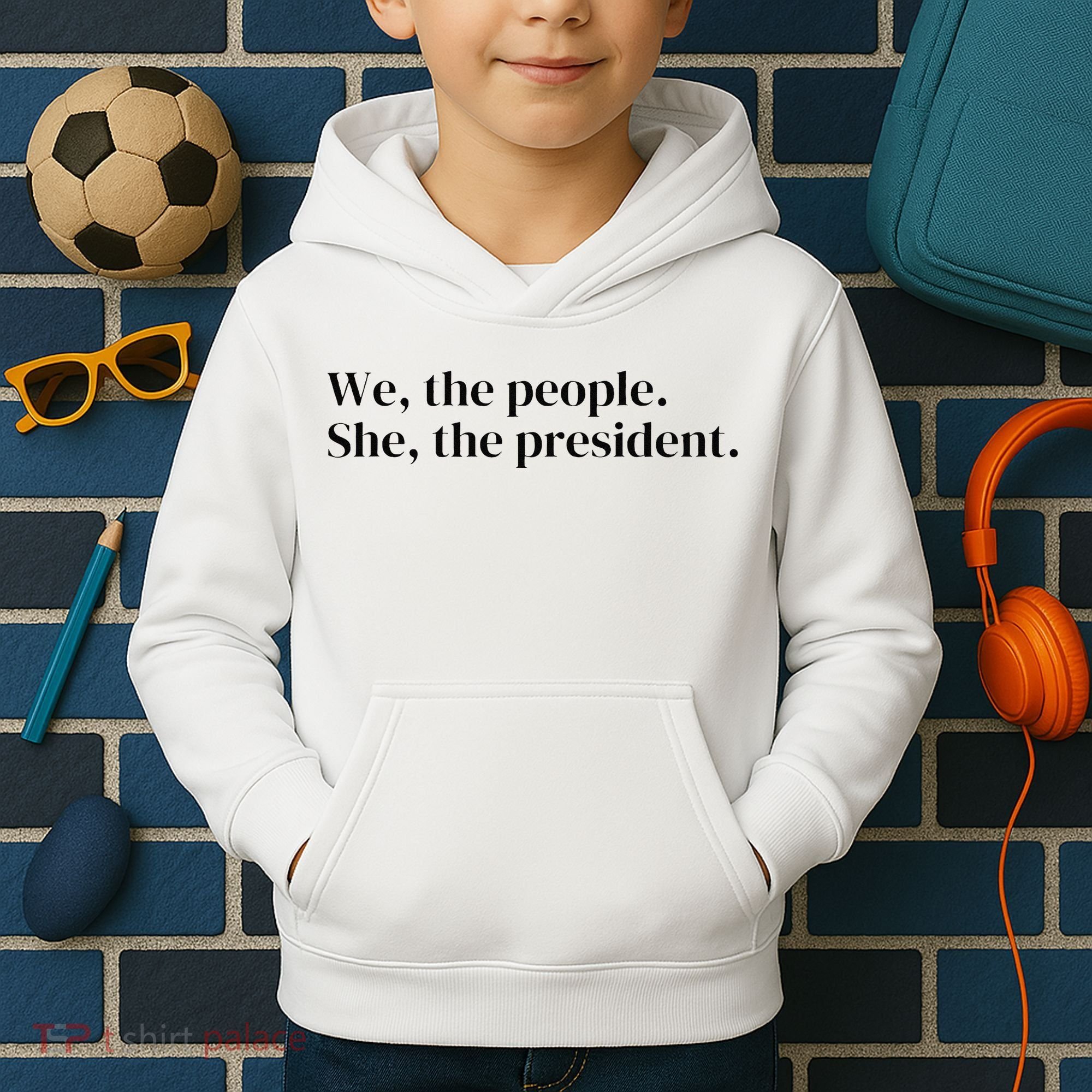 We The People. She The President Kids Hoodie