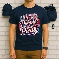 We The People Like To Party Patriotic USA America  T-Shirt thumb 6