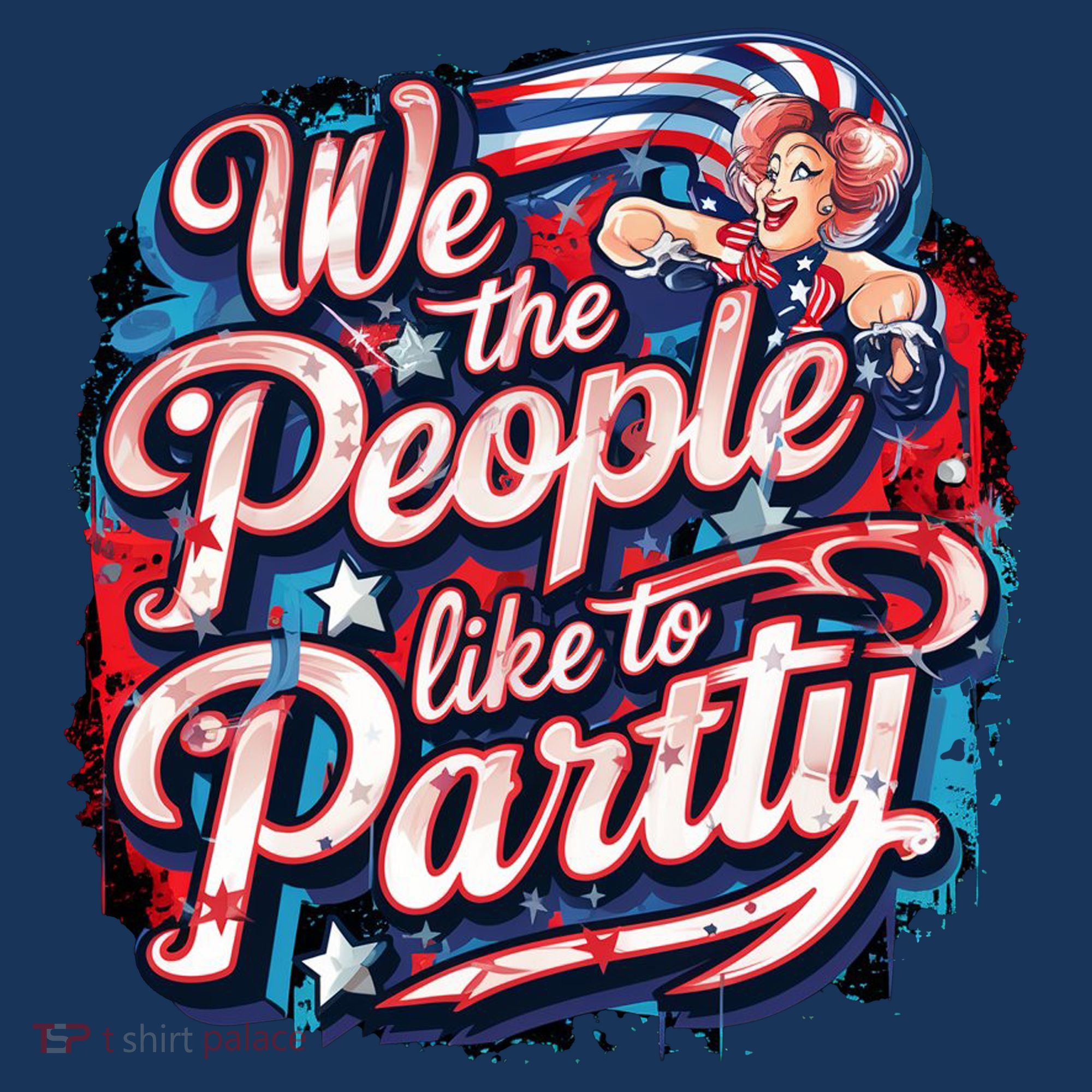 We The People Like To Party Patriotic USA America  Women's Hoodie
