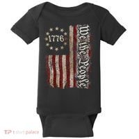 We The People 1776 American Flag 4th Of July  Baby Bodysuit thumb 0