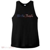 We The People US Constitution 1776 Freedom American Flag Ladies PosiCharge Tri-Blend Wicking Tank thumb 0
