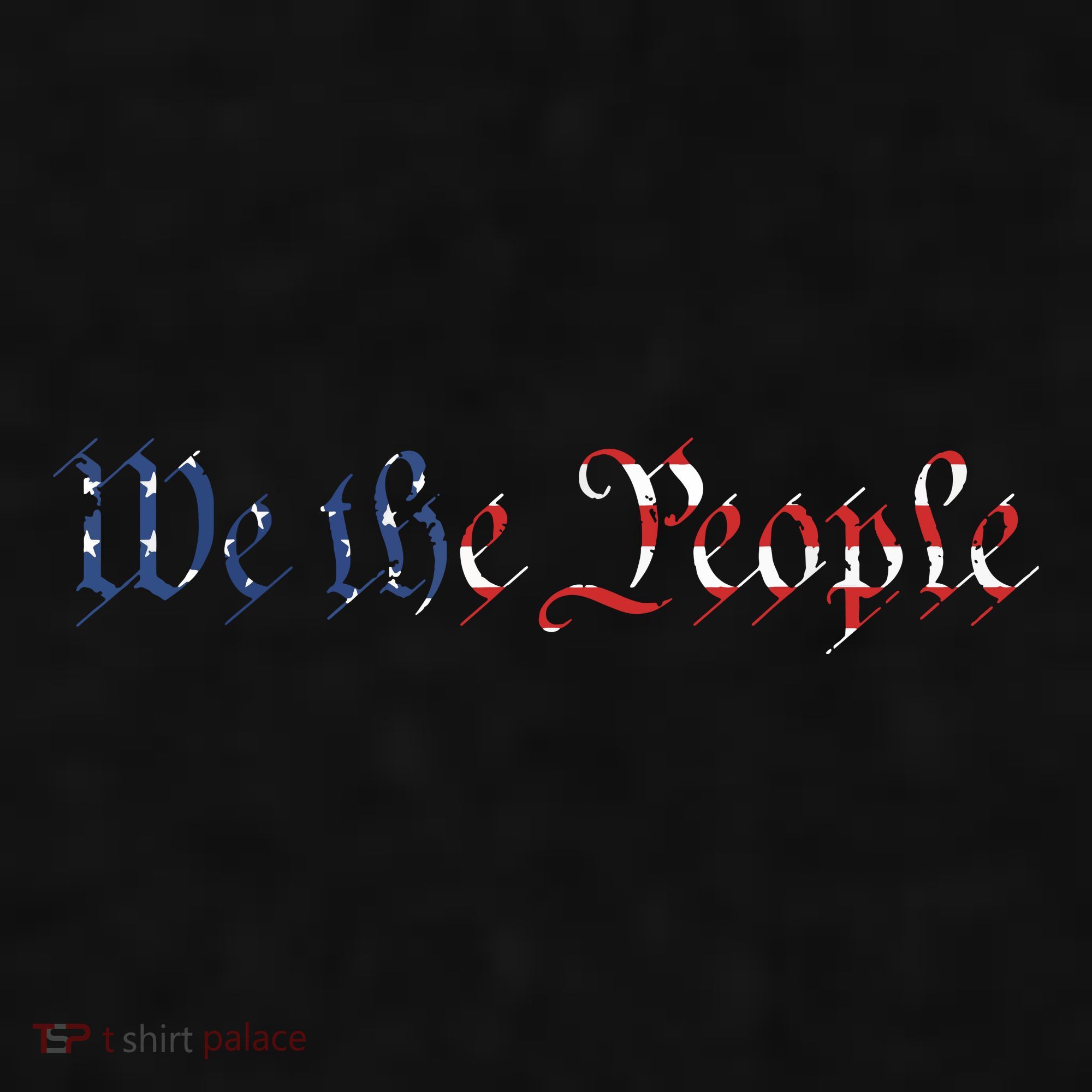 We The People US Constitution 1776 Freedom American Flag Ladies PosiCharge Tri-Blend Wicking Tank