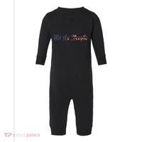 We The People US Constitution 1776 Freedom American Flag Infant Fleece One Piece thumb 0