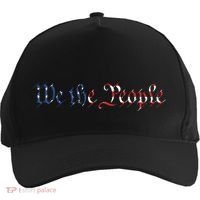 We The People US Constitution 1776 Freedom American Flag Five-Panel Snapback Cap thumb 0