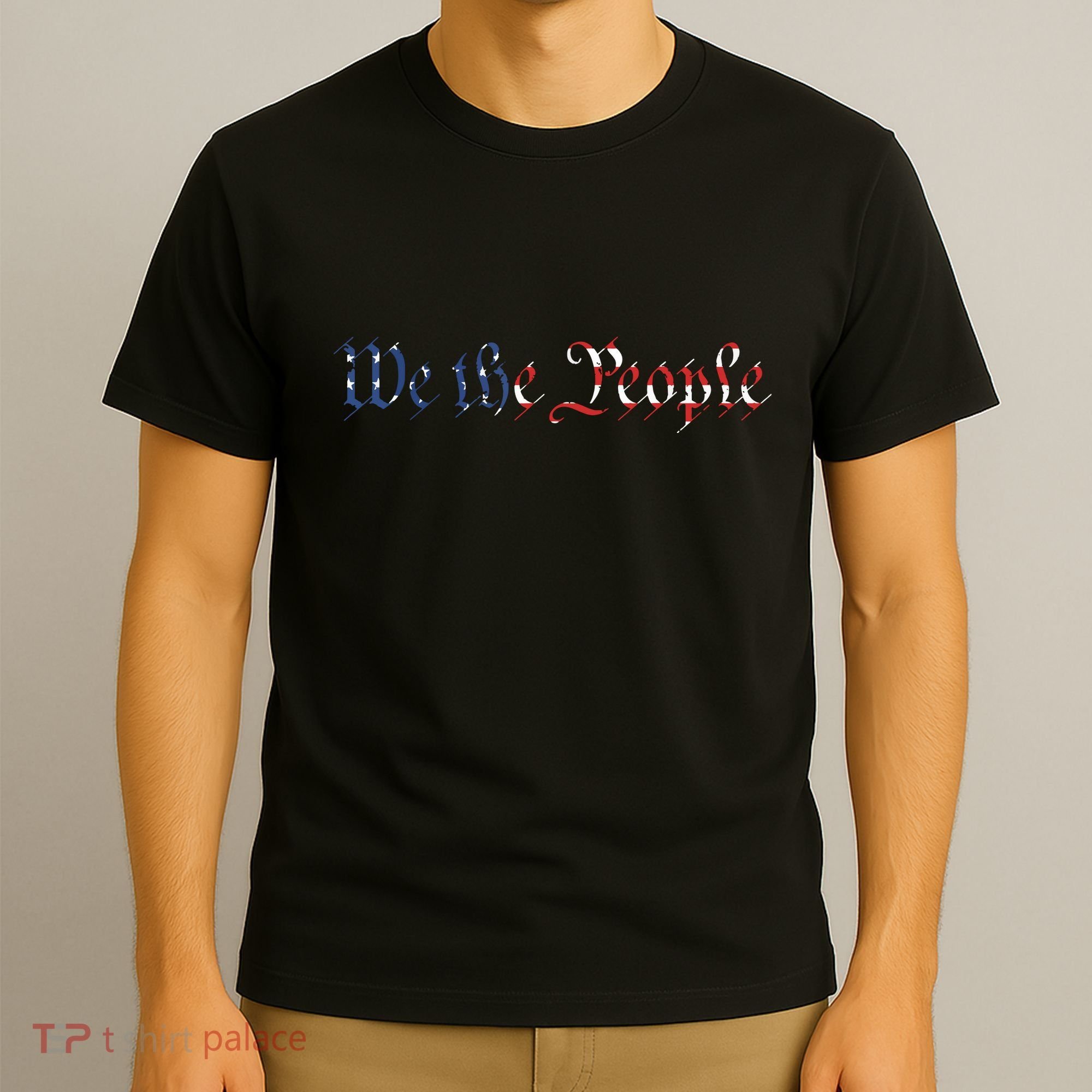 We The People US Constitution 1776 Freedom American Flag T-Shirt