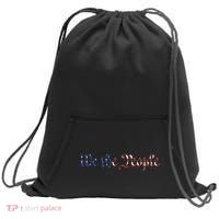 We The People US Constitution 1776 Freedom American Flag Sweatshirt Cinch Pack Bag thumb 0