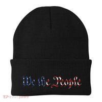 We The People US Constitution 1776 Freedom American Flag Beanie thumb 0