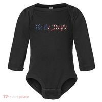 We The People US Constitution 1776 Freedom American Flag Baby Long Sleeve Bodysuit thumb 0