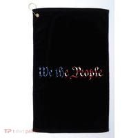 We The People US Constitution 1776 Freedom American Flag Golf Towel thumb 0