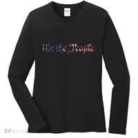 We The People US Constitution 1776 Freedom American Flag Women's Long Sleeve Shirt thumb 0