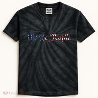 We The People US Constitution 1776 Freedom American Flag Kids Tie-Dye T-Shirt thumb 0