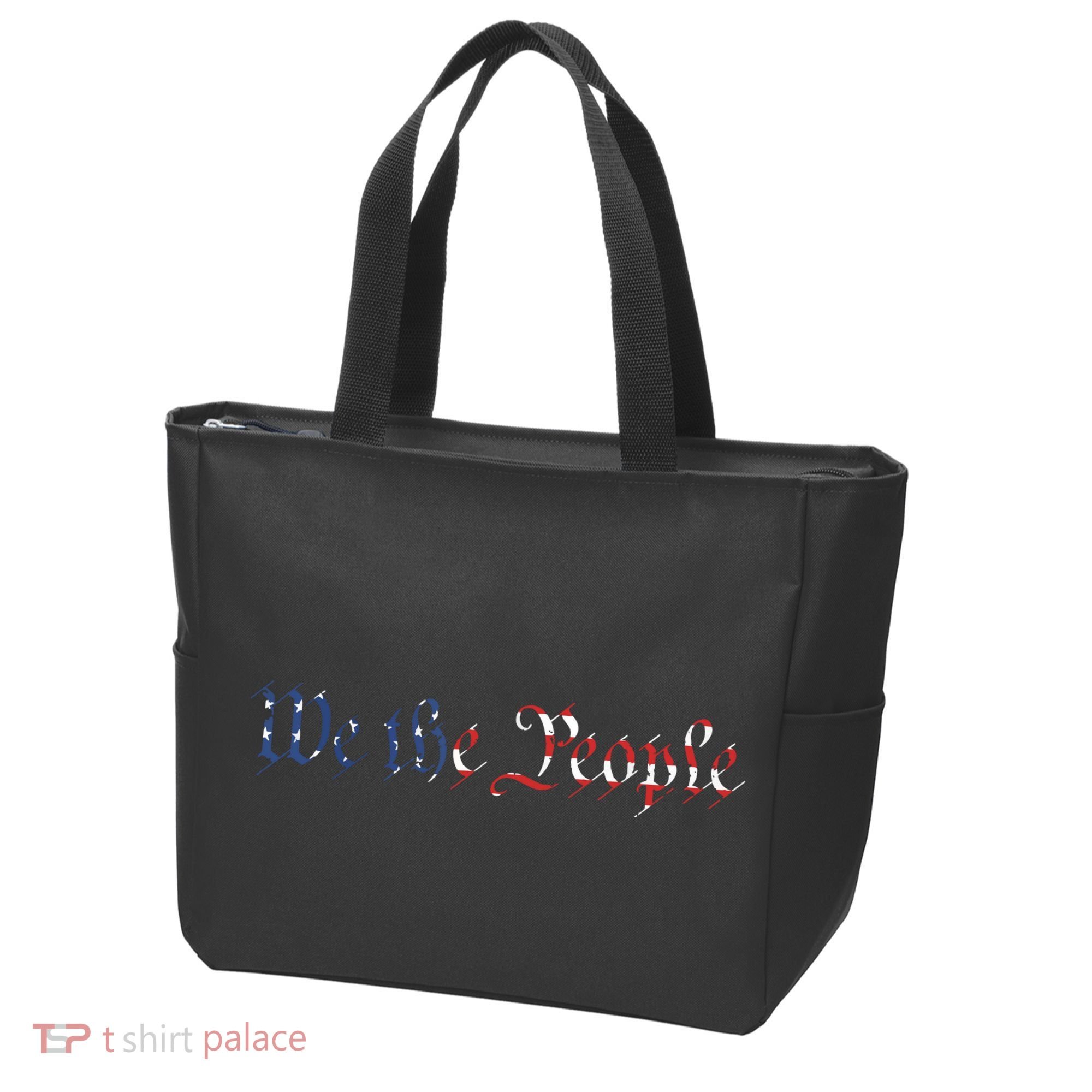 We The People US Constitution 1776 Freedom American Flag Tote Bag