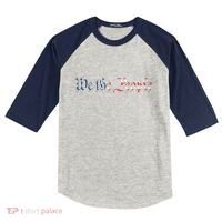 We The People US Constitution 1776 Freedom American Flag Kids Colorblock Raglan Jersey thumb 0