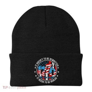 We The People 1776 It Doesn't Need To Be Rewritten Needs It To Be Reread Beanie