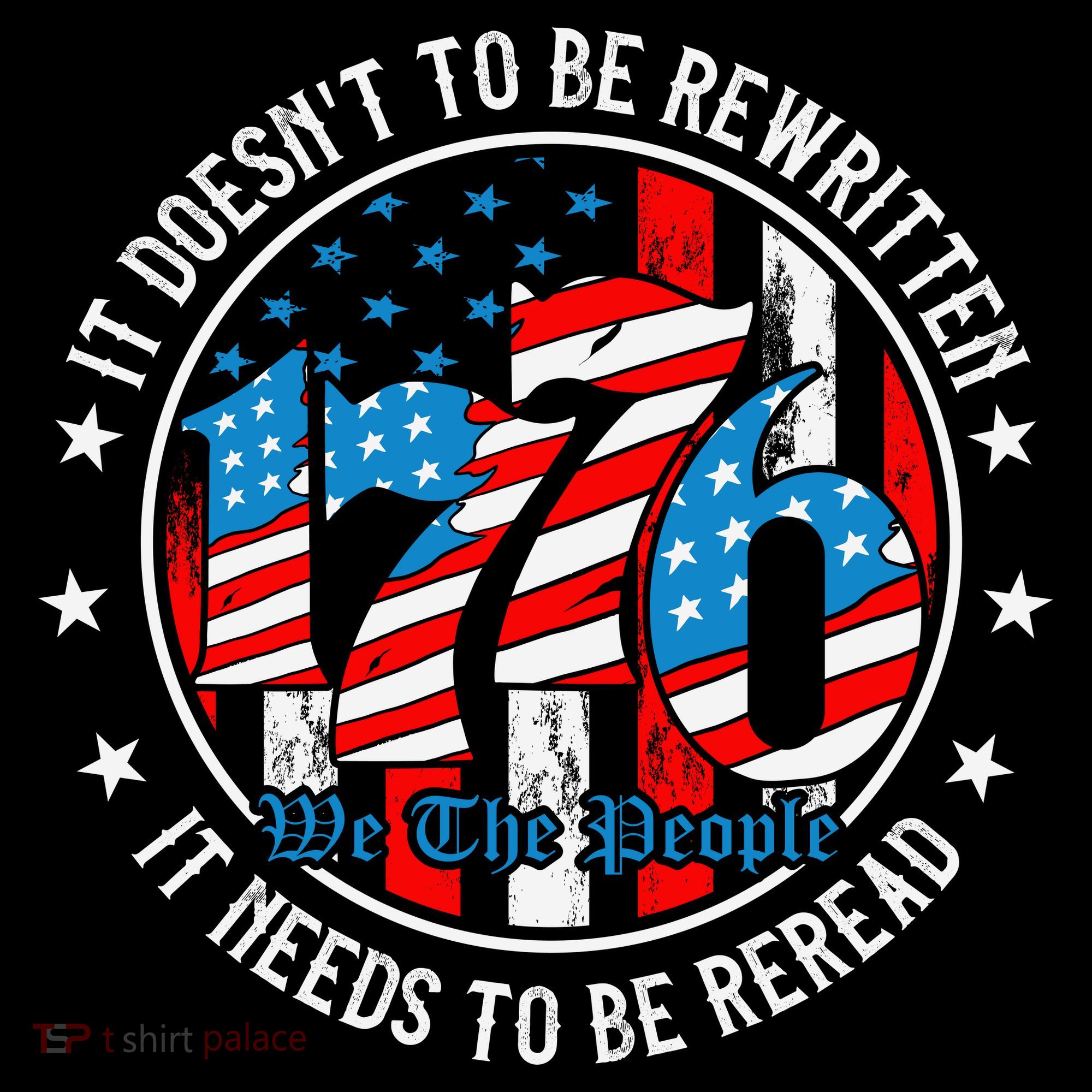 We The People 1776 It Doesn't Need To Be Rewritten Needs It To Be Reread Women's Hoodie
