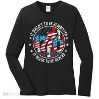 We The People 1776 It Doesn't Need To Be Rewritten Needs It To Be Reread Women's Long Sleeve Shirt thumb 0