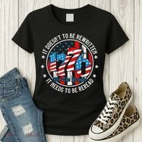 We The People 1776 It Doesn't Need To Be Rewritten Needs It To Be Reread Women's T-Shirt thumb 3