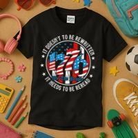 We The People 1776 It Doesn't Need To Be Rewritten Needs It To Be Reread Kids T-Shirt thumb 3