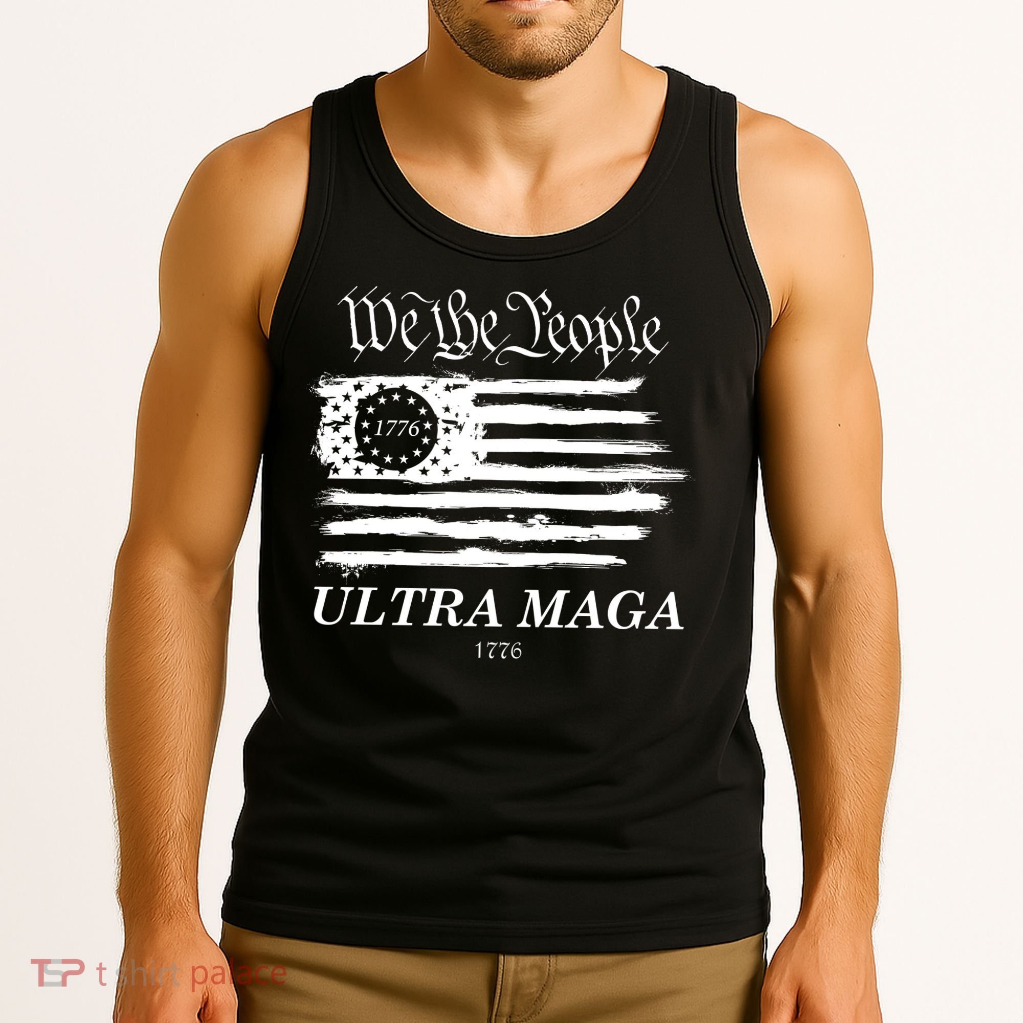 We The People Ultra MAGA Proud Betsy Ross 1776 Flag Tank Top