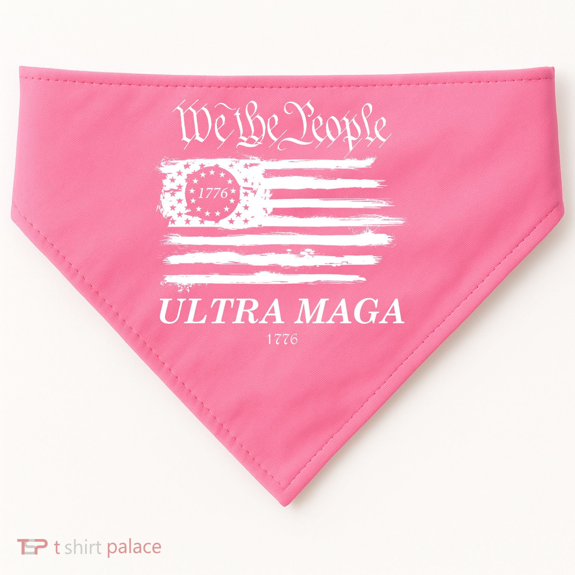 We The People Ultra MAGA Proud Betsy Ross 1776 Flag USA-Made Doggie Bandana