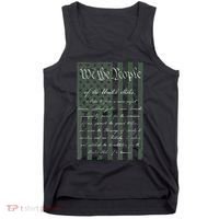 WE THE PEOPLE US CONSTITUTION PREAMBLE UNITED STATES FLAG Tank Top thumb 0