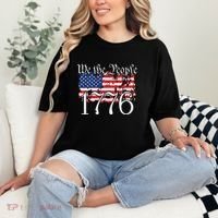 We The People 1776 US Constitution Freedom American Flag Comfort Colors T-Shirt thumb 2