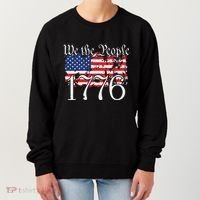 We The People 1776 US Constitution Freedom American Flag Women's Sweatshirt thumb 0