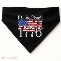 We The People 1776 US Constitution Freedom American Flag USA-Made Doggie Bandana thumb 0