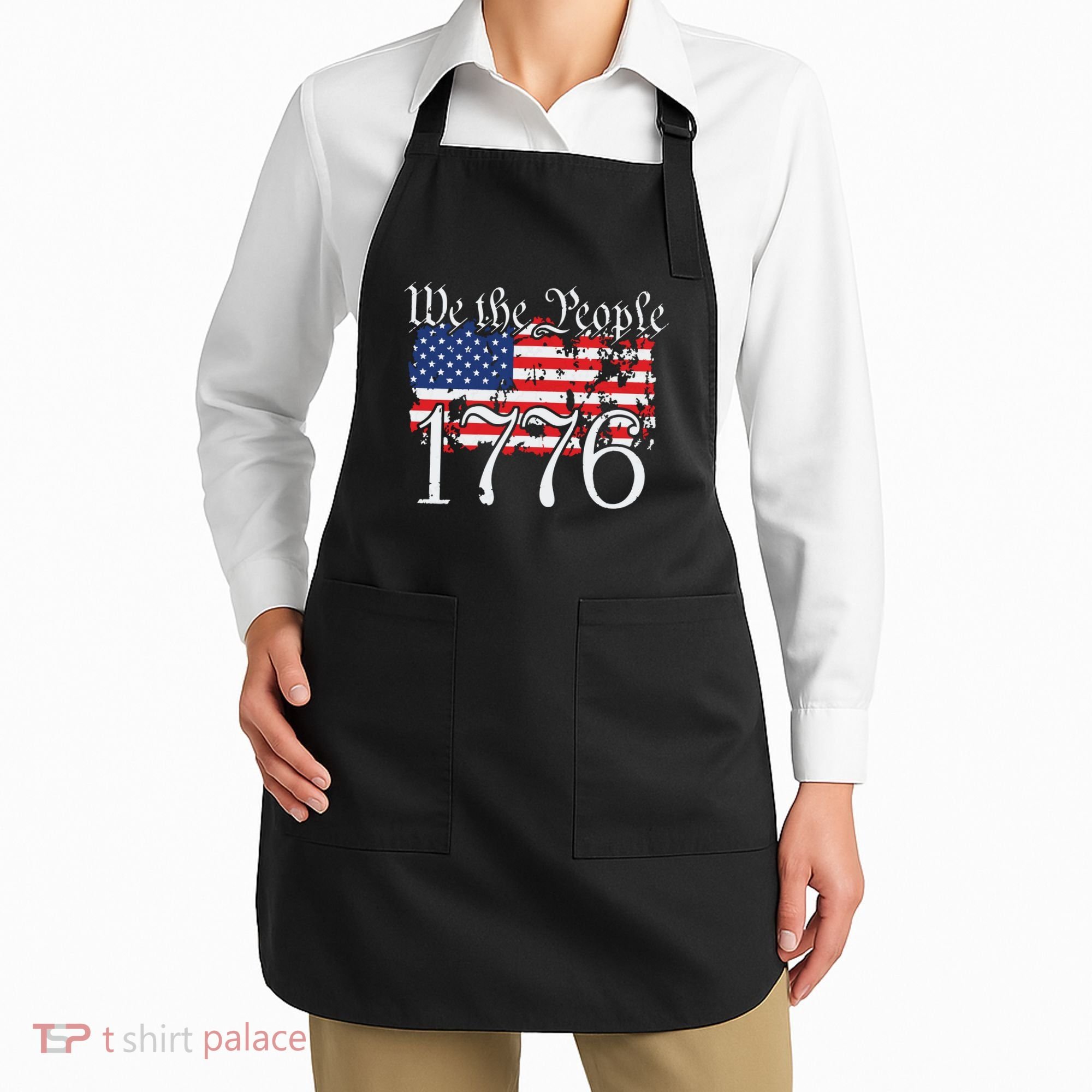 We The People 1776 US Constitution Freedom American Flag Apron