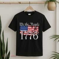 We The People 1776 US Constitution Freedom American Flag T-Shirt thumb 2