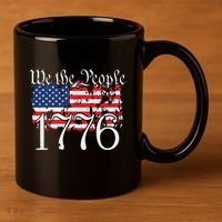 We The People 1776 US Constitution Freedom American Flag 11oz C Handle Ceramic Mug thumb 3