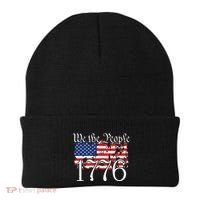 We The People 1776 US Constitution Freedom American Flag Beanie thumb 0