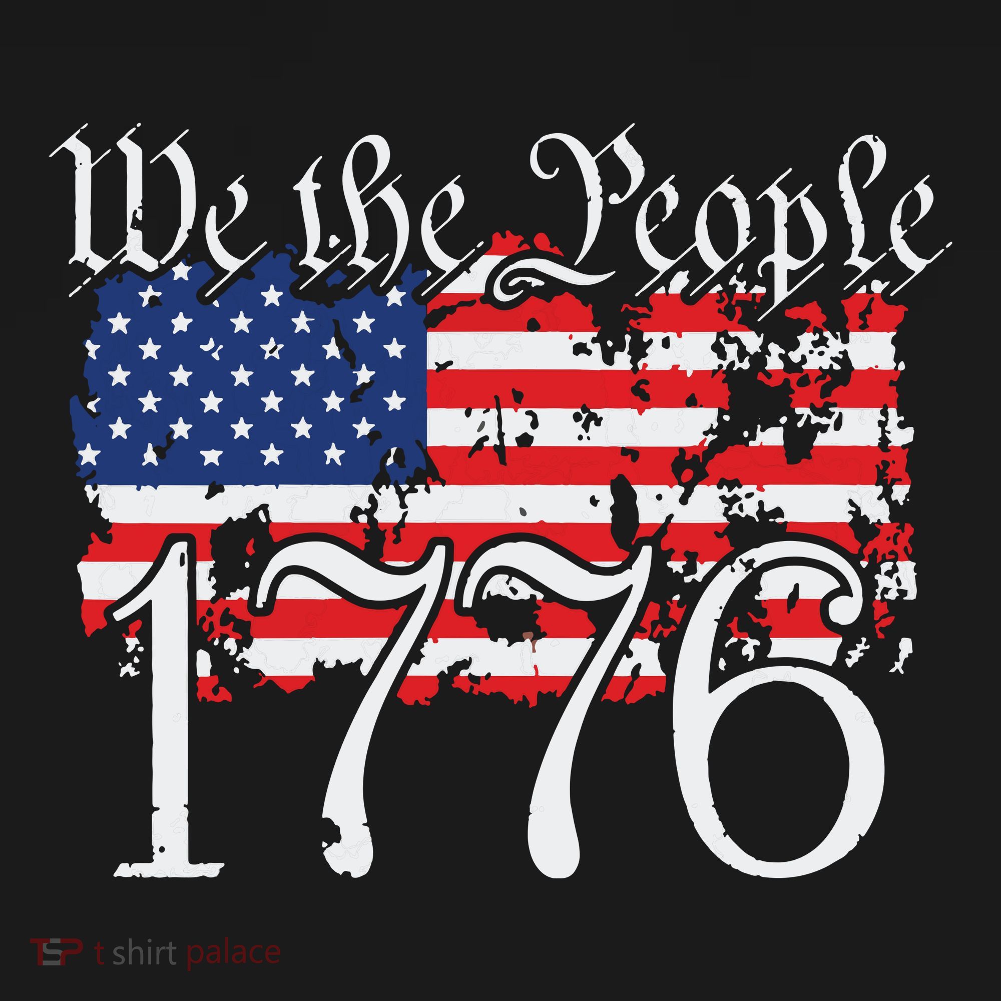 We The People 1776 US Constitution Freedom American Flag Women's Hoodie