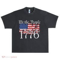We The People 1776 US Constitution Freedom American Flag Urban Oversized Heavyweight T-Shirt thumb 0