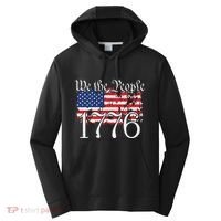 We The People 1776 US Constitution Freedom American Flag Performance Fleece Hoodie thumb 0